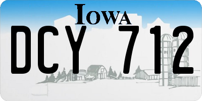 IA license plate DCY712