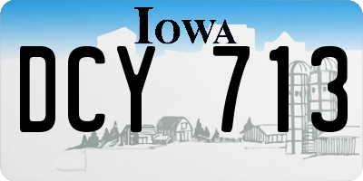 IA license plate DCY713