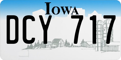 IA license plate DCY717