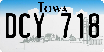 IA license plate DCY718