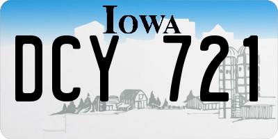 IA license plate DCY721