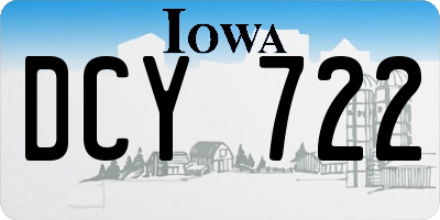 IA license plate DCY722