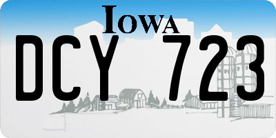 IA license plate DCY723