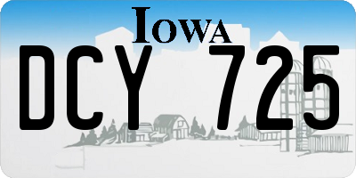 IA license plate DCY725