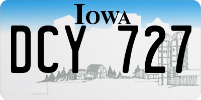 IA license plate DCY727