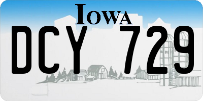 IA license plate DCY729