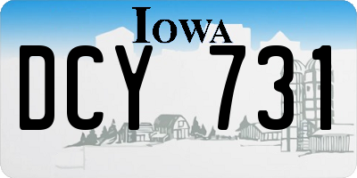 IA license plate DCY731