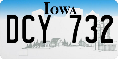 IA license plate DCY732