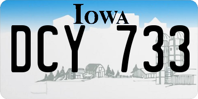 IA license plate DCY733