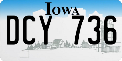 IA license plate DCY736