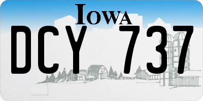 IA license plate DCY737
