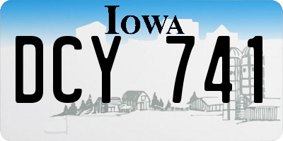 IA license plate DCY741