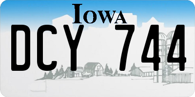 IA license plate DCY744