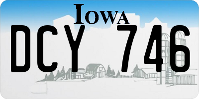 IA license plate DCY746