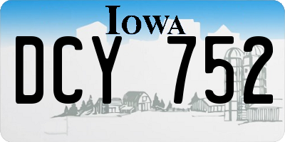 IA license plate DCY752