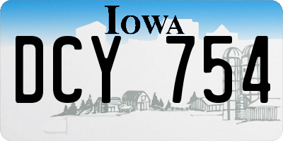 IA license plate DCY754