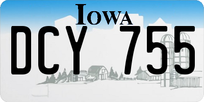 IA license plate DCY755
