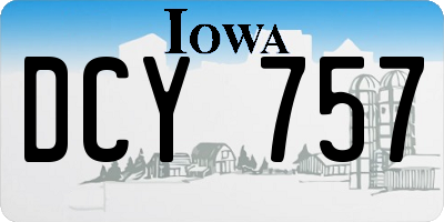 IA license plate DCY757