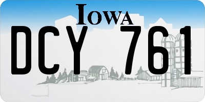 IA license plate DCY761