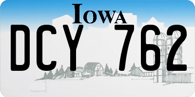 IA license plate DCY762