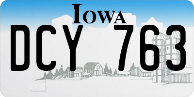 IA license plate DCY763