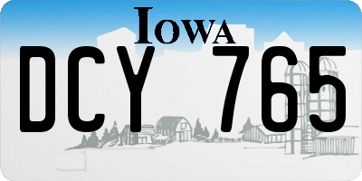 IA license plate DCY765