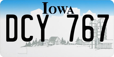 IA license plate DCY767