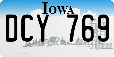 IA license plate DCY769