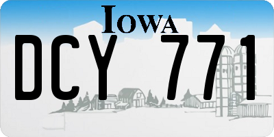 IA license plate DCY771