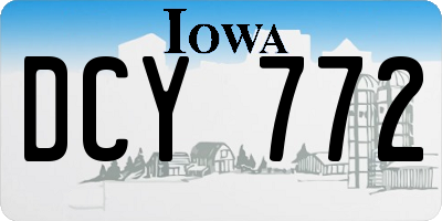 IA license plate DCY772