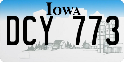 IA license plate DCY773