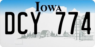IA license plate DCY774