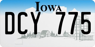 IA license plate DCY775