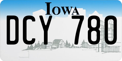 IA license plate DCY780