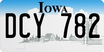 IA license plate DCY782