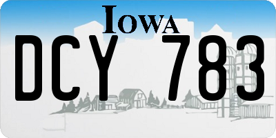 IA license plate DCY783