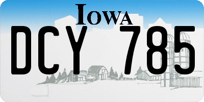 IA license plate DCY785