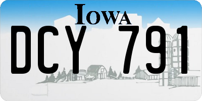 IA license plate DCY791