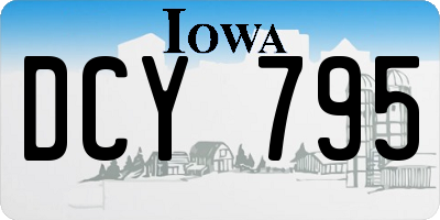 IA license plate DCY795