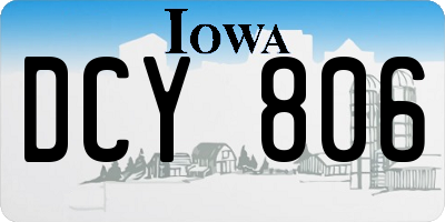 IA license plate DCY806