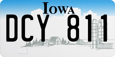 IA license plate DCY811