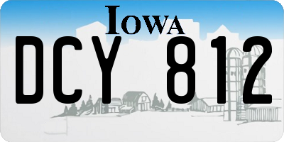 IA license plate DCY812