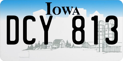 IA license plate DCY813