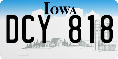 IA license plate DCY818