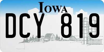 IA license plate DCY819