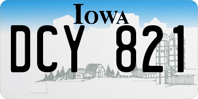 IA license plate DCY821