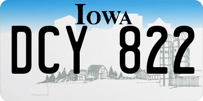 IA license plate DCY822