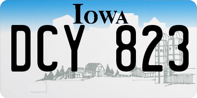 IA license plate DCY823