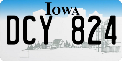 IA license plate DCY824