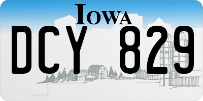 IA license plate DCY829